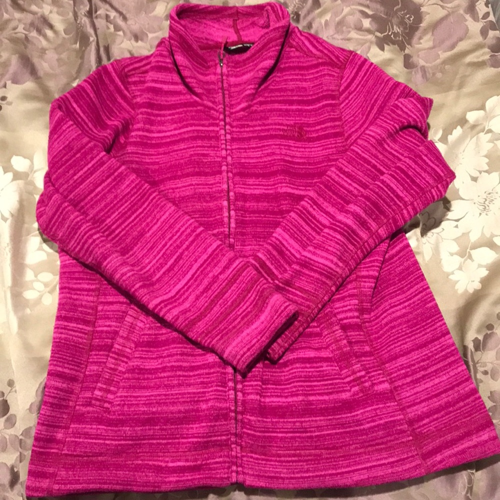 The north face ladies magenta / pink fleece jacket